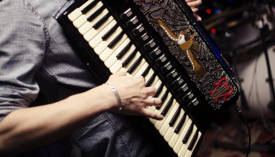Pianohaitarinsoittajan kädet