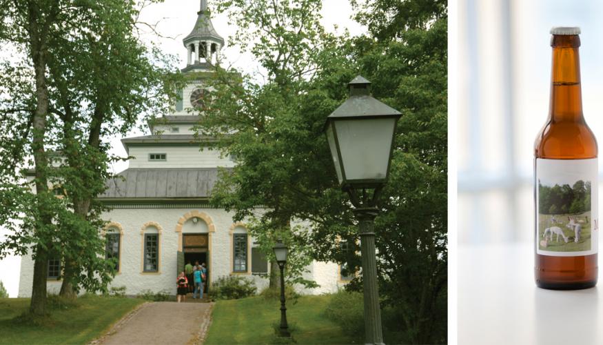 Teijon kirkko Salossa ja Mathildedalin kylän panimon oluet